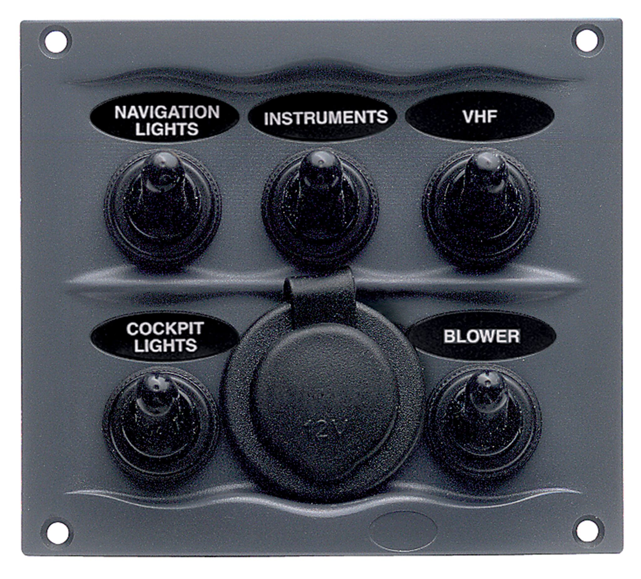 BEP Switch Panel DC Waterproof 5xOn/Off 1xPower Re